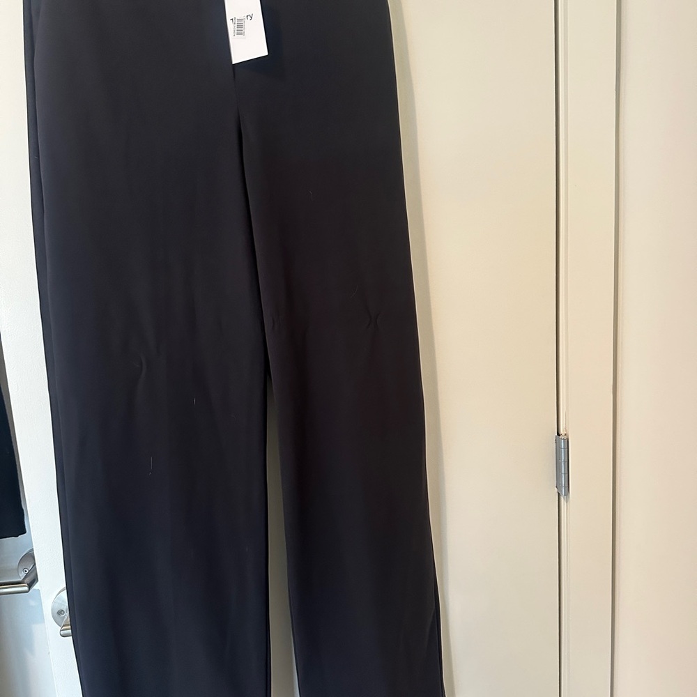 Theory High Waist Wide Black Dress Pants.Gorgeous fabric and flow.  NWT Size 10